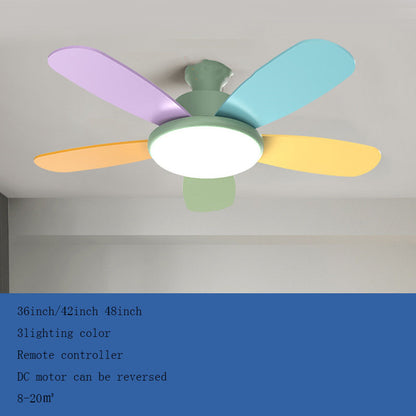 Remote Control Intelligent Household Simple Fan Chandelier Integrated Lamp