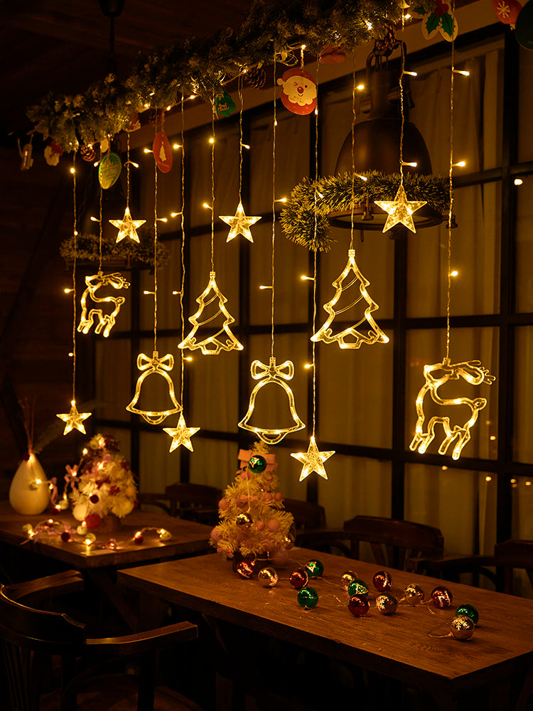 Lámpara decorativa navideña con forma de estrella para el hogar