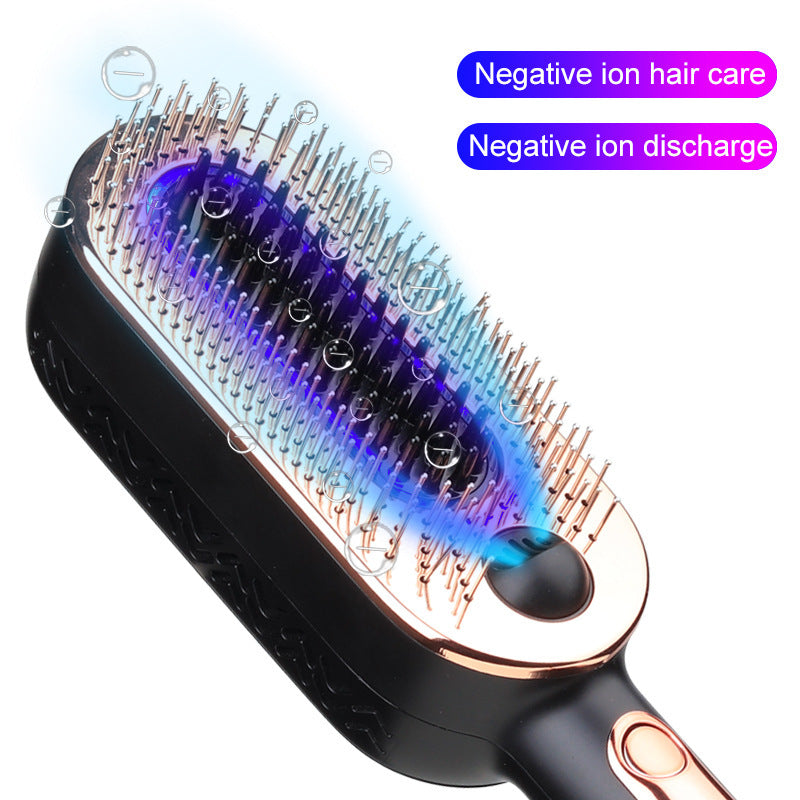 Women's Negative Ion Blue Straight Hair Cold Ice Comb