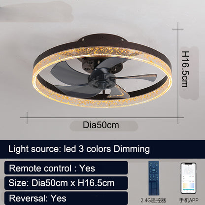 Remote Control Nordic Ceiling Fan Lamp Restaurant 110V