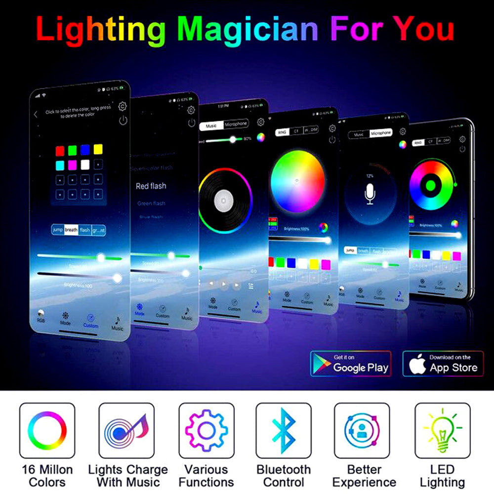 LED Light String 40-key Infrared Wireless Remote And Bluetooth Smart APP Control