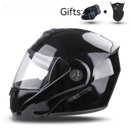 Casco de motocicleta para hombres y mujeres expuestos con doble lente de motocicleta eléctrica