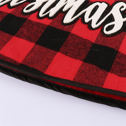 Christmas Tree Red And Black Plaid Apron Decorations