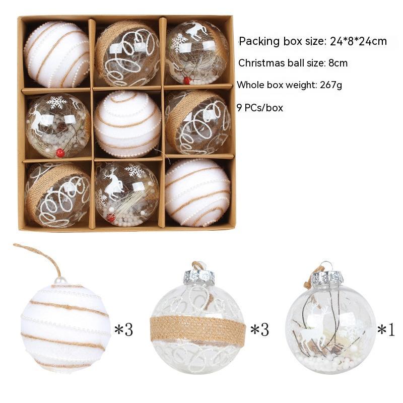 Home Painted Christmas Ball Layout Supplies Hanging Ornaments