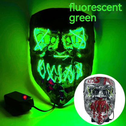 Masque LED froid, accessoire d'horreur d'Halloween