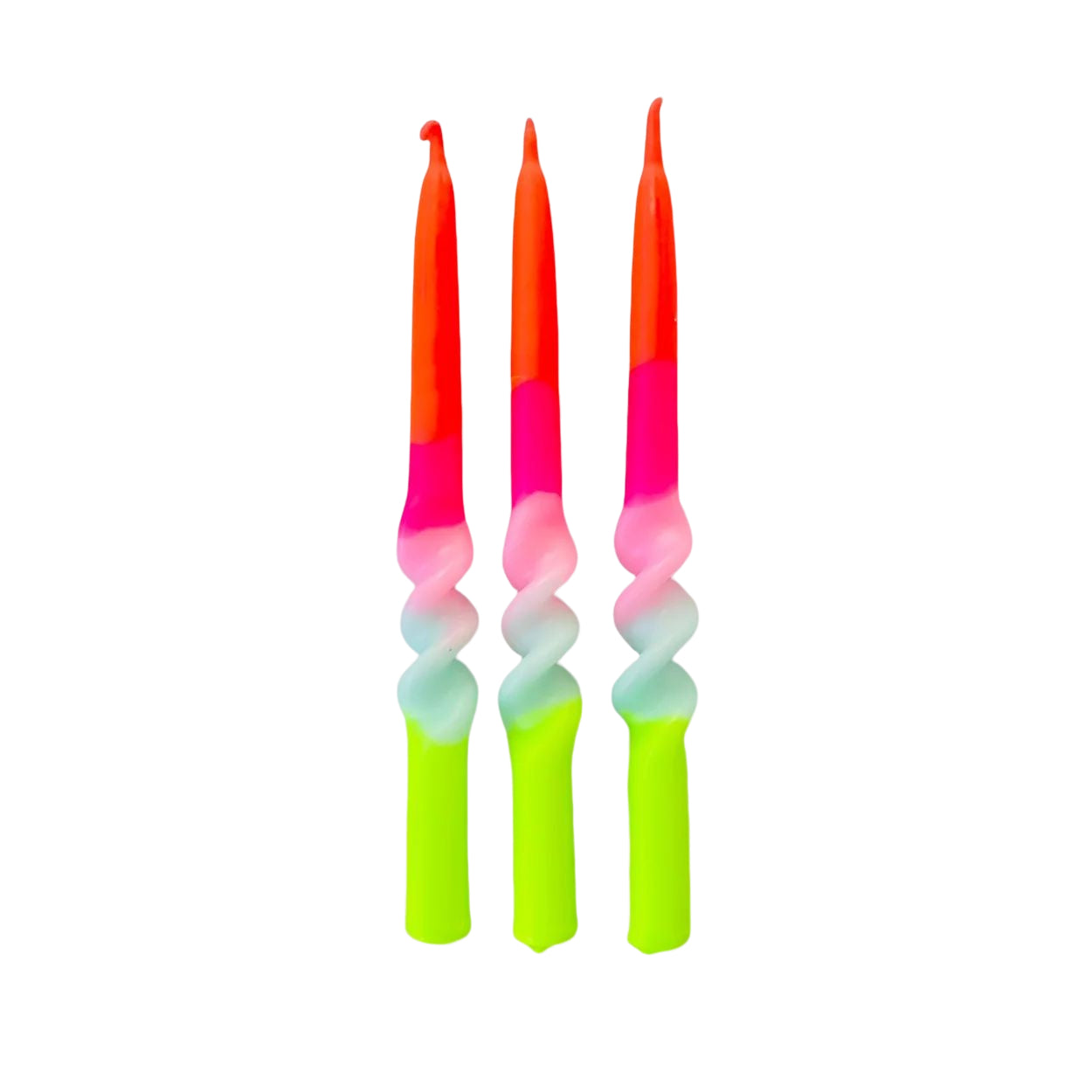 Design Spiral Handmade Colored Wax Neon Candles For Creative Gifts