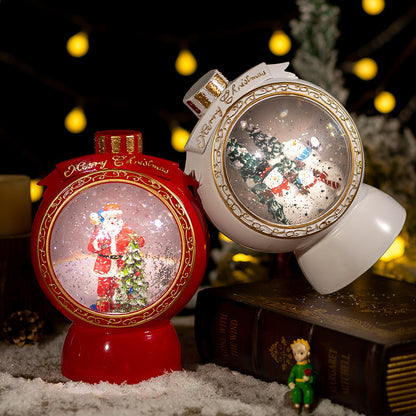 Décorations de Noël Boule de flocon de neige Boîte à musique automatique