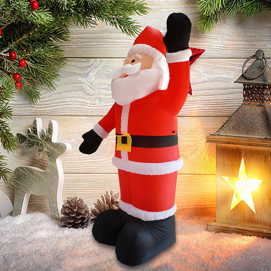 Christmas Inflatable Decoration Courtyard Layout 24m Santa Claus Inflatable Model Party Gifts Outdoor Decoration