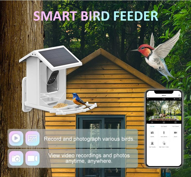 Low Power Consumption Solar Smart Feeder Camera