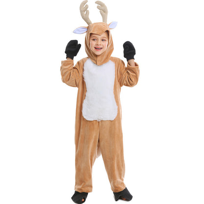 Robe de spectacle pour enfants avec des animaux d'Halloween, des élans, des rennes de Noël