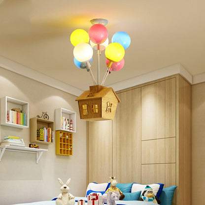 Lampe Chambre Enfant Filet Ballon Rouge Plafond