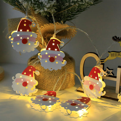 Cadena de luces LED navideñas, Papá Noel, alce, muñeco de nieve, adorno navideño, cadena de luces, decoraciones navideñas, regalo de Navidad de Año Nuevo