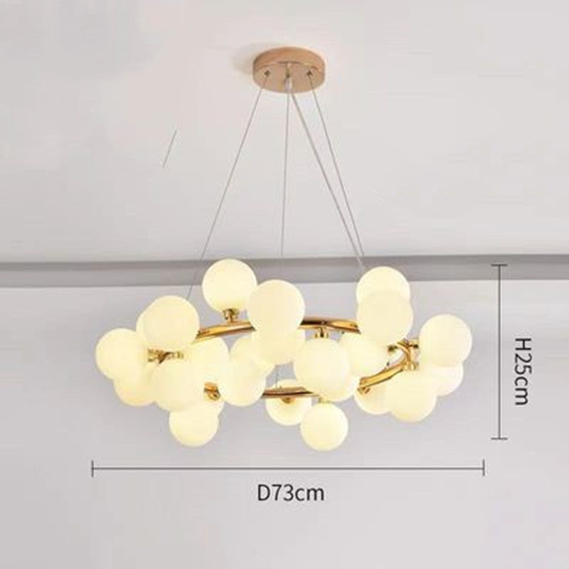 Creative Dining Room Multi-head Glass Ball Bar Chandelier