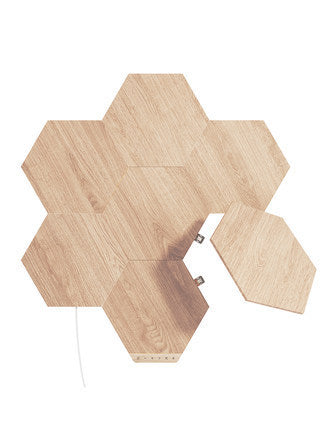 Pared de fondo decorativa del panel de lámpara de grano de madera hexagonal