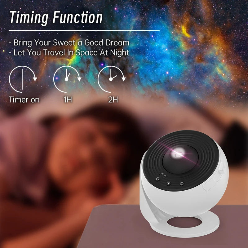 Proyector de galaxia con luz nocturna, proyector de cielo estrellado, lámpara planetaria giratoria 360 para dormitorio de niños, regalo del Día de San Valentín, decoración de boda