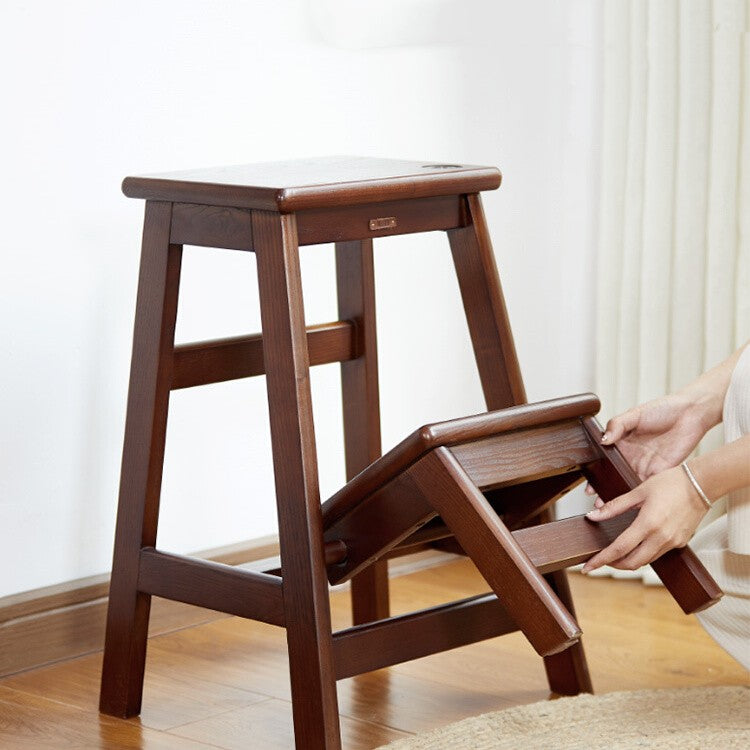 Household Multifunctional Solid Wood Folding Stool