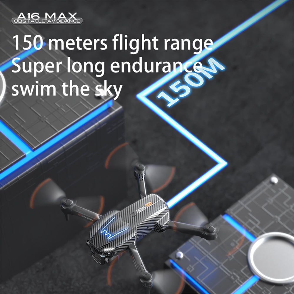 Dron A16 de flujo óptico, tres cámaras, fotografía, UAV, avión de cuatro ejes, evitación de obstáculos y Control remoto, avión de juguete