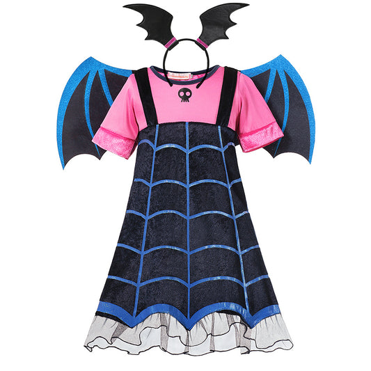 Girl's Halloween Vampire Sleeveless Dress