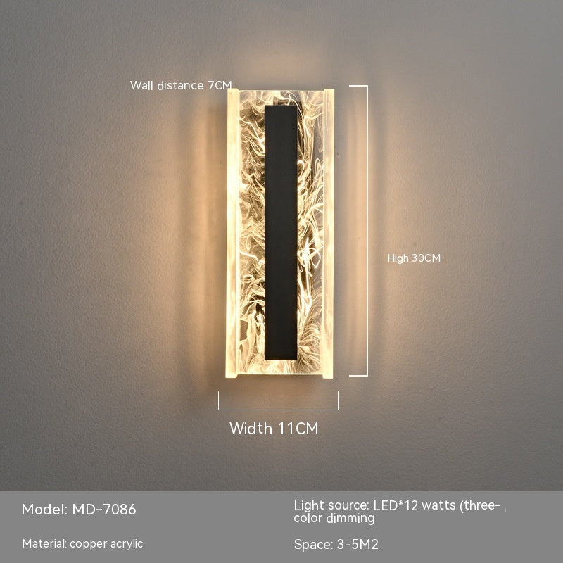 Lámpara de pared de fondo de sala de estar de lujo, luz moderna