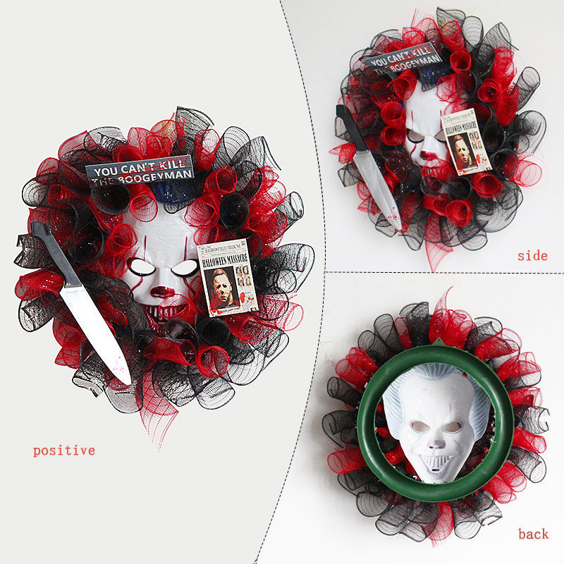 Halloween Mask Door Hanging Decoration Creative Garland Ornaments