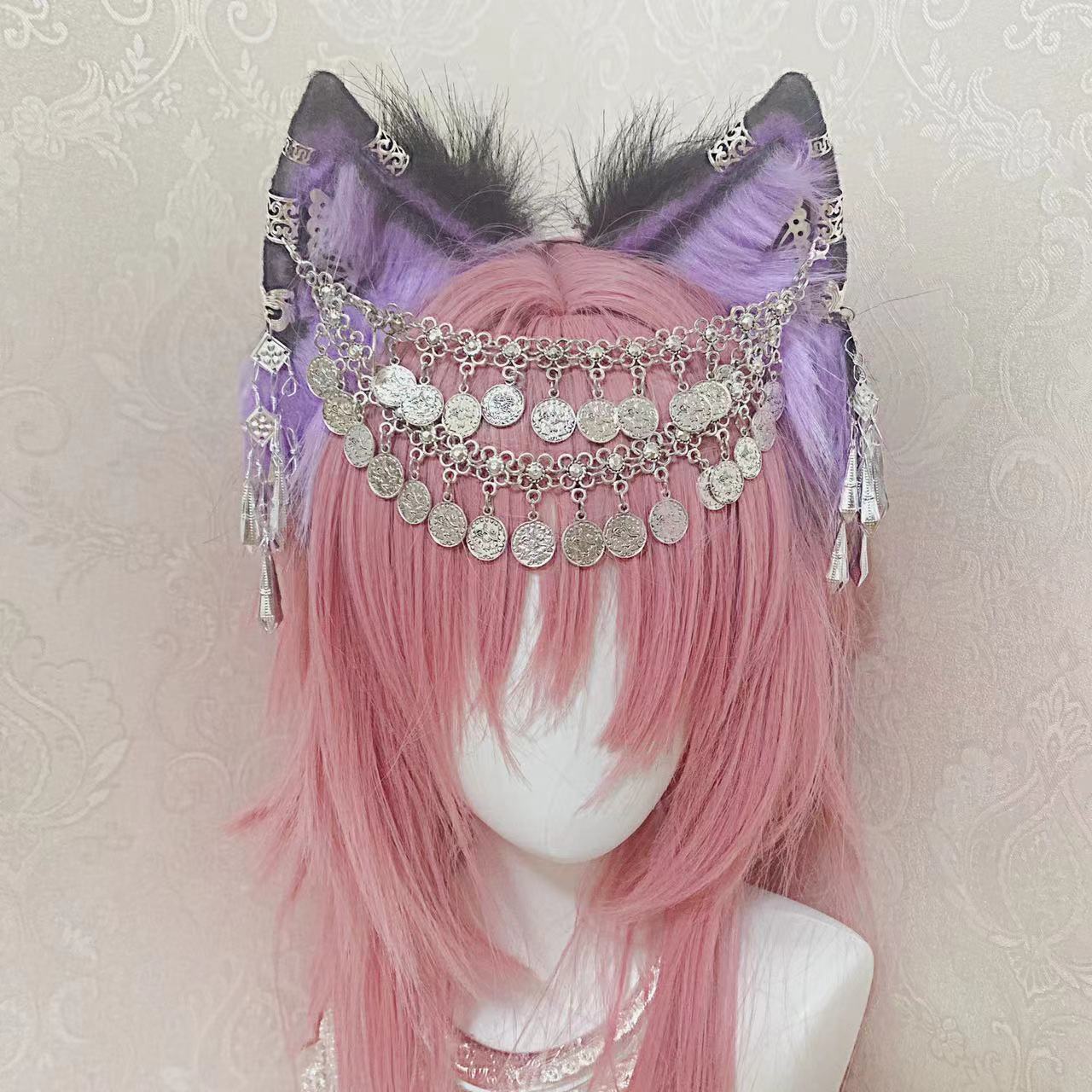 Diadema con orejas de cuerno de demonio vampiro para Halloween