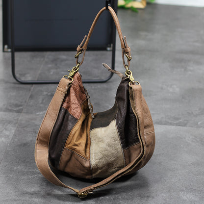 Bolso bandolera de piel de vaca de moda casual