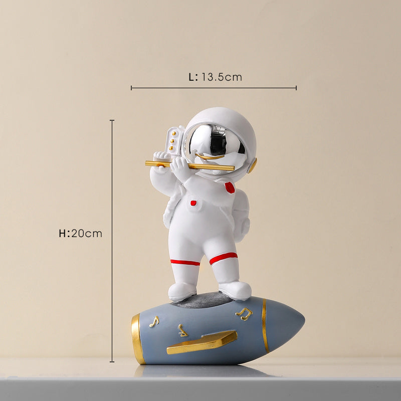 Accessoires de décoration pour la maison, Figurines d'astronautes nordiques en résine