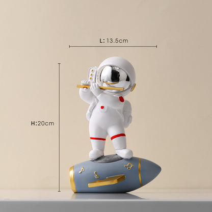 Accessoires de décoration pour la maison, Figurines d'astronautes nordiques en résine