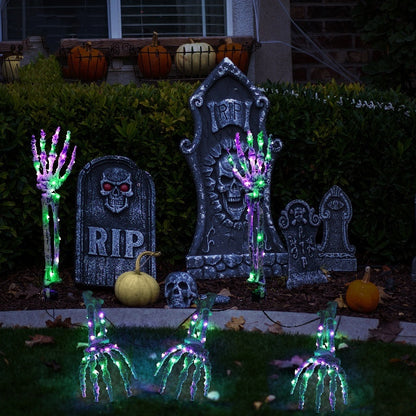 Lámpara de suelo para exteriores de Halloween, luz solar ambiental para patio