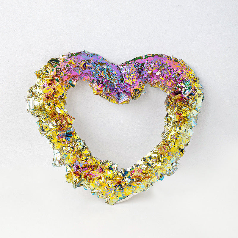 Bismuth Ore Love Ornaments Rainbow Color