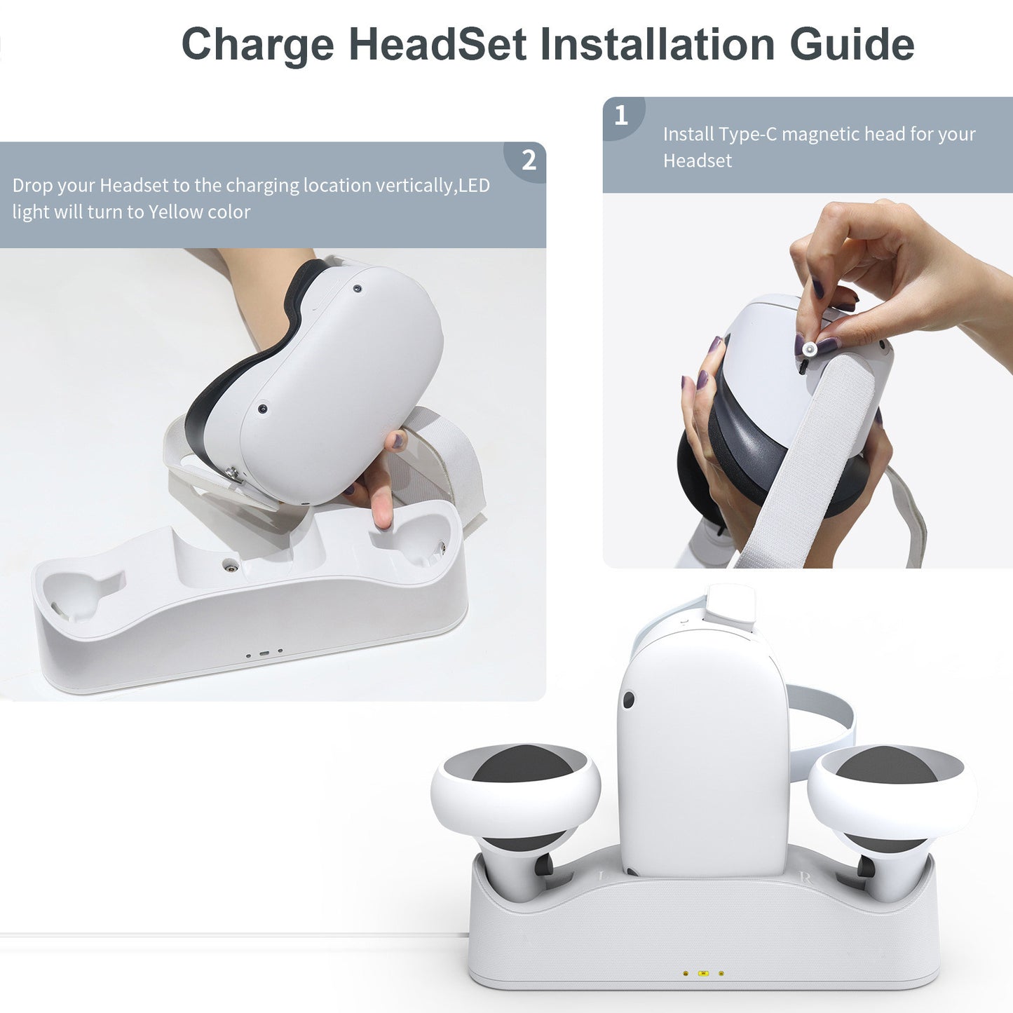 VR Glasses Handle Magnetic Charging Base