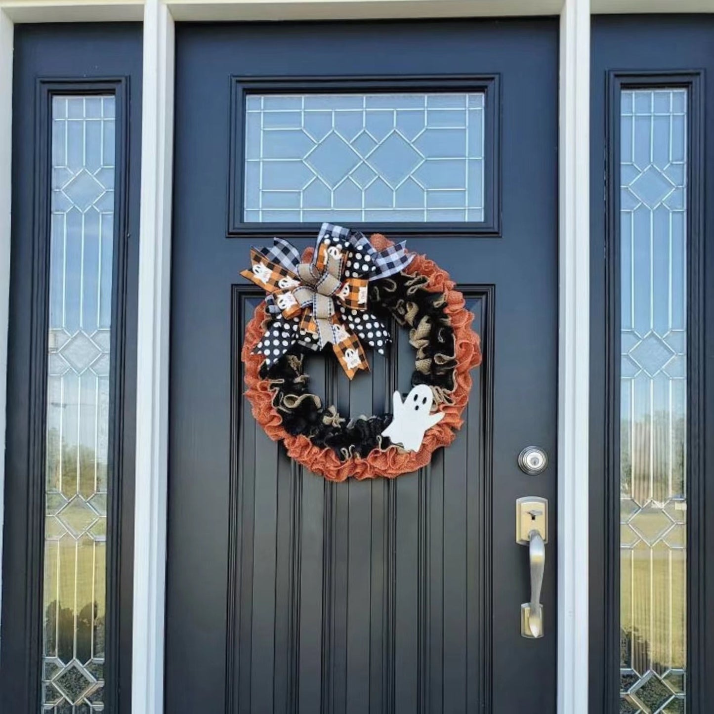 Nouveau ruban de couronne artificielle d'Halloween