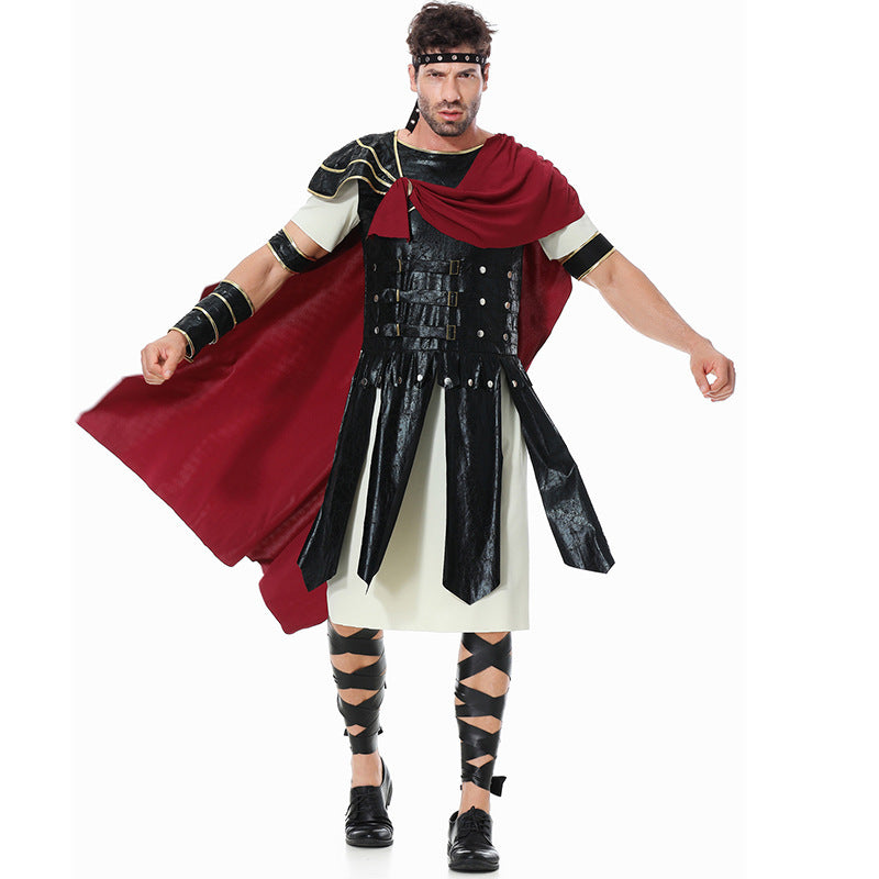 Costume d'Halloween gladiateur romain Cosplay Performance Wear