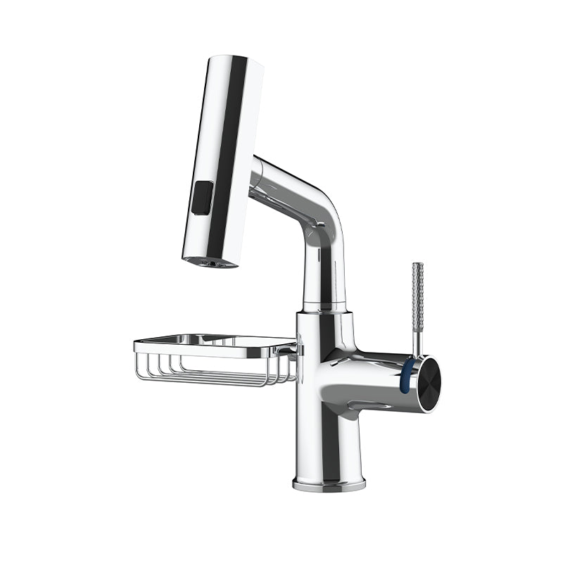 Pull-out Mixer For Hot And Cold Water Basin With Digital Display