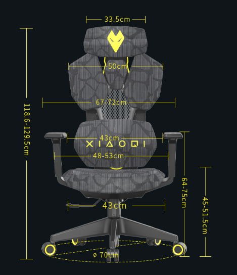 Chaise ergonomique d'ordinateur de maison de chaise d'esports avec la pédale