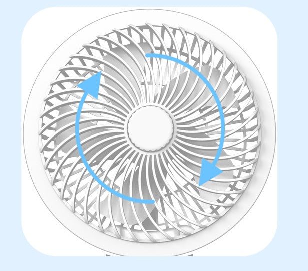 Ventilador eléctrico de escritorio portátil, Enfriador de aire portátil plegable pequeño montado en la pared, ventilador de mesa recargable para el hogar y la Oficina