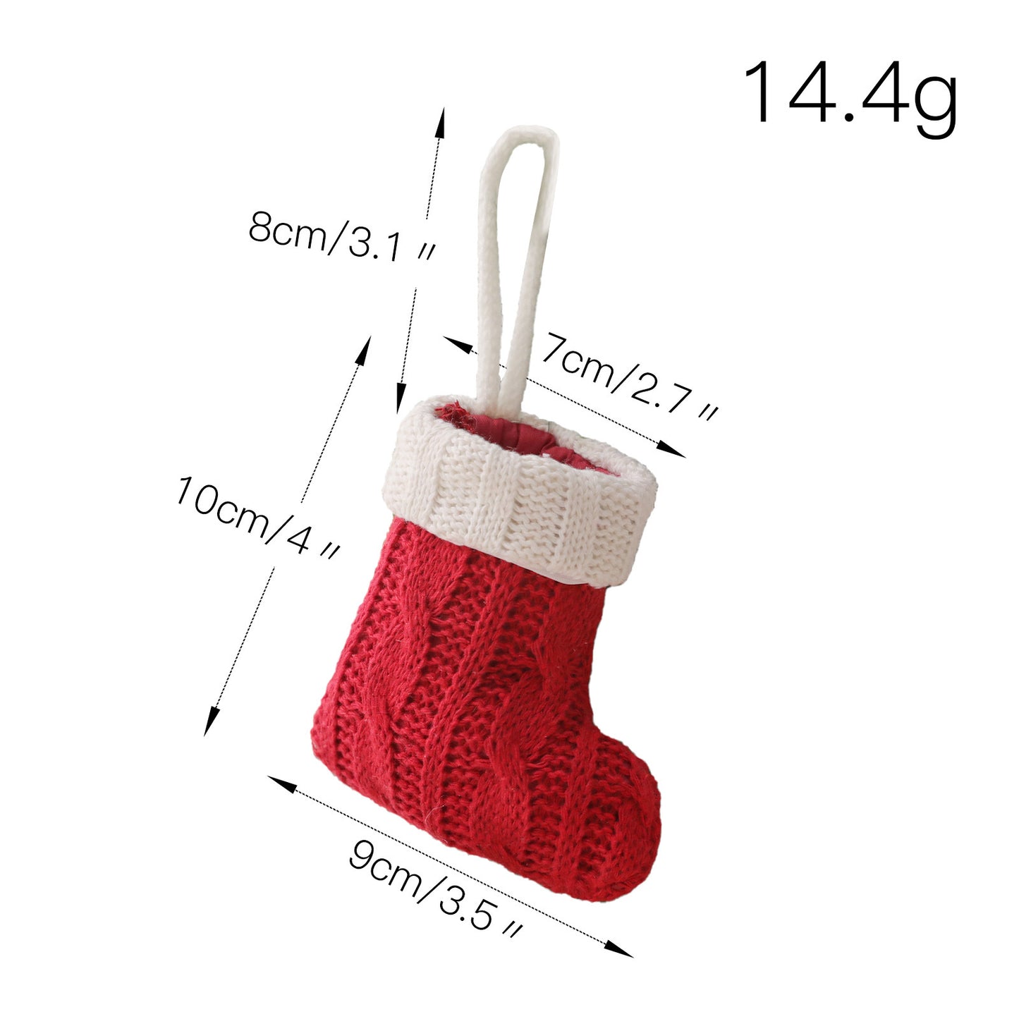 Christmas Red Knife And Fork Set Mini Knitted Socks Home Creative Tableware Bag