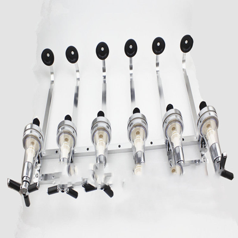 6-head Straight Row Wall Mounted Wine Pouring Rack