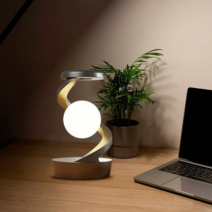 Lámpara de escritorio giratoria de luna con teléfono, Sensor de carga inalámbrico, Control de lámparas de mesa, lámpara de escritorio decorativa, lámpara de noche pequeña, decoración del hogar