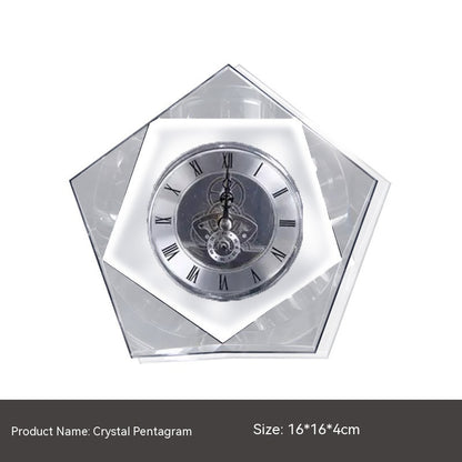 Reloj de cristal Adorno mecánico Decoración suave