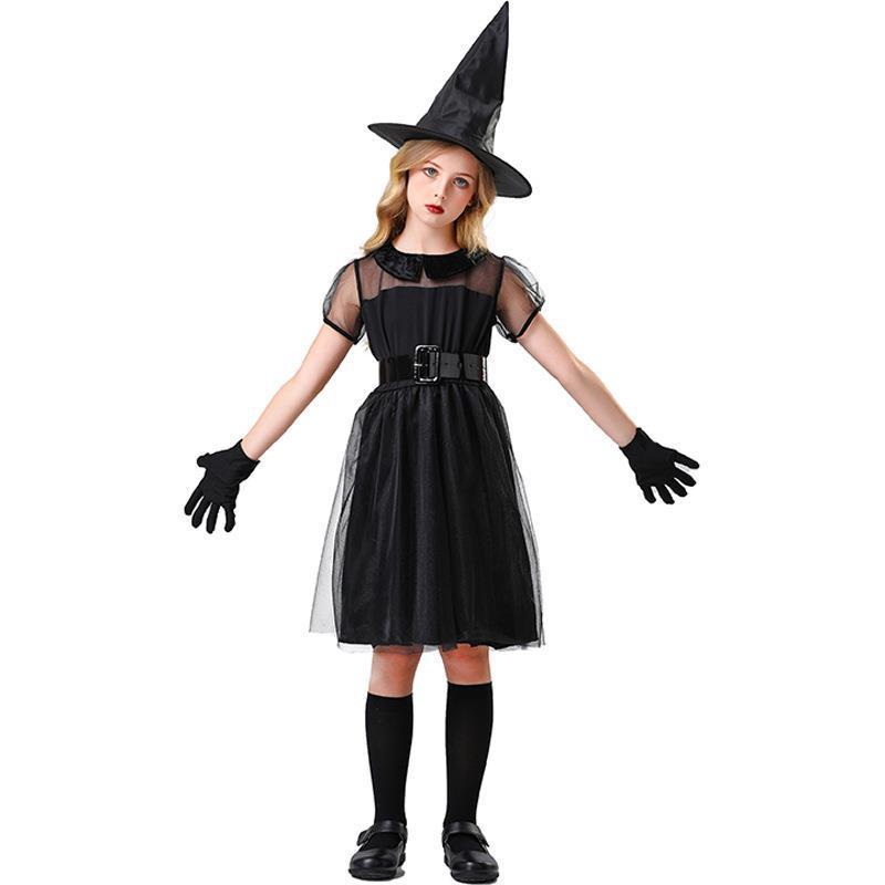 Costume de jeu de rôle de sorcière pour enfants d'Halloween