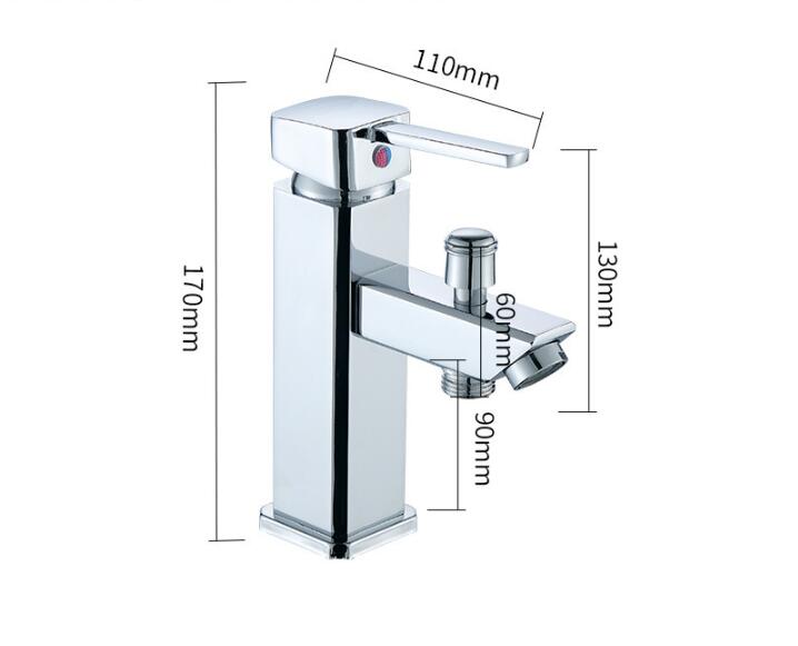 Accueil salle de bain lavabo à double usage chaud et froid robinet monotrou douche