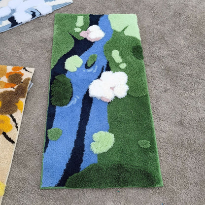 Tapis de sol résistant à l'humidité de salon d'épissage de chambre à coucher de chevet