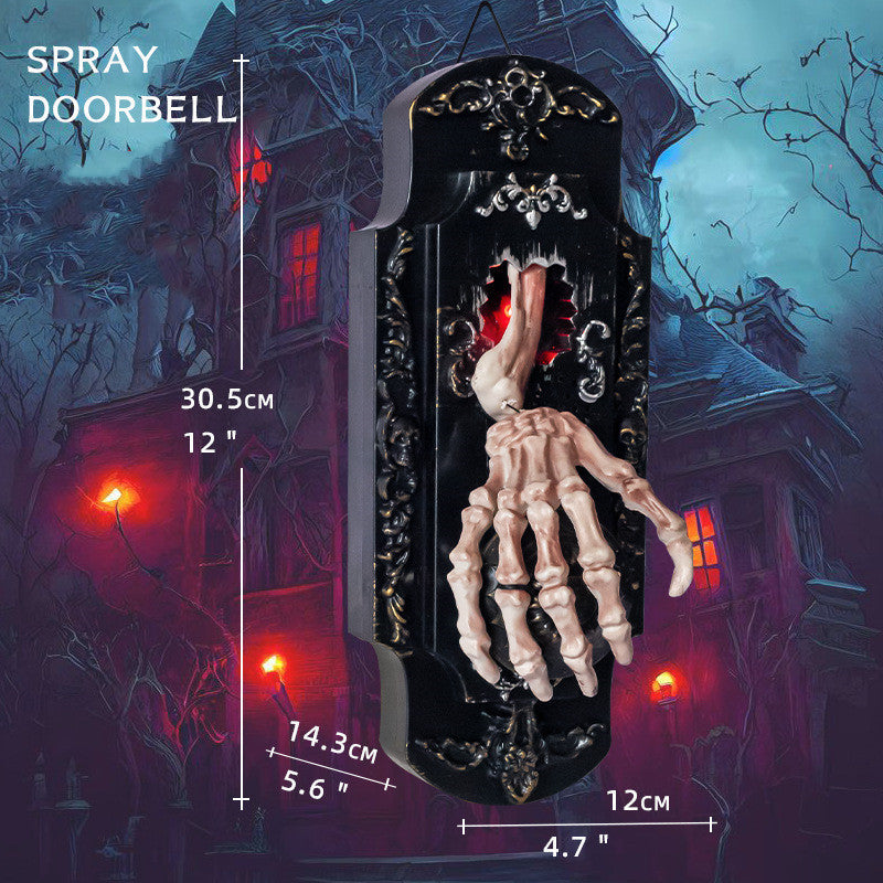 Timbre divertido de Halloween con cerradura de puerta con spray de inducción