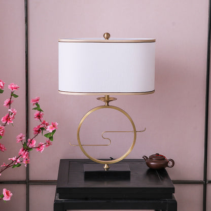 Nouveau Lampe de Table en cuivre de Style chinois chambre principale lampe