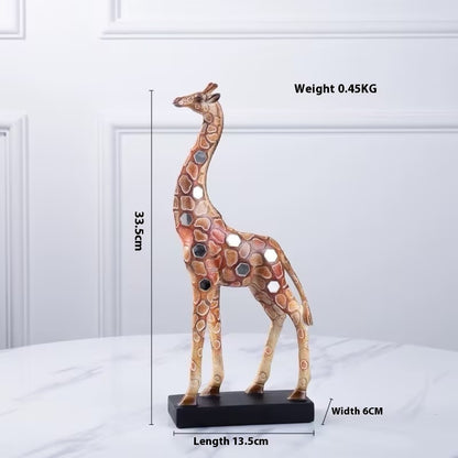 Nouvelle décoration de girafe à lentille rouge, ornement de maison