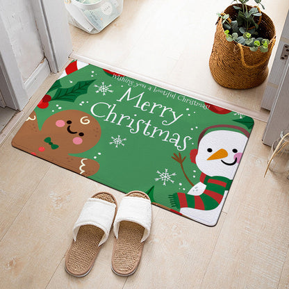 Christmas Floor Mat Bedroom Bathroom Home Absorbent Non-slip