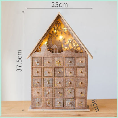 Caja de Navidad con forma de cajón, casa de dulces, caja de luz decorativa