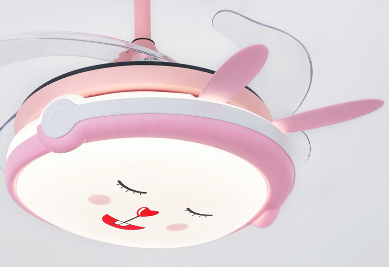 Children's Ceiling Fan Light In Domestic Bedroom