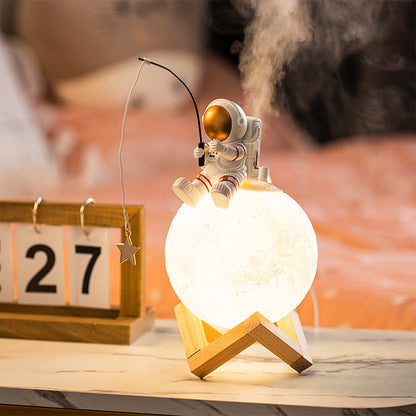 Figurines d'astronautes en résine, décoration de la maison, homme de l'espace, veilleuse Miniature, humidificateur, Machine à brouillard froid, accessoires